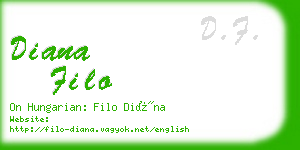 diana filo business card